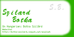 szilard botka business card