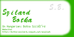 szilard botka business card